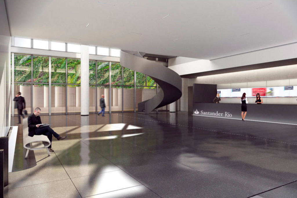 Banco Santander Río · Obras para Clientes INTERFLOOR, para Constructora Sudamericana S.A.